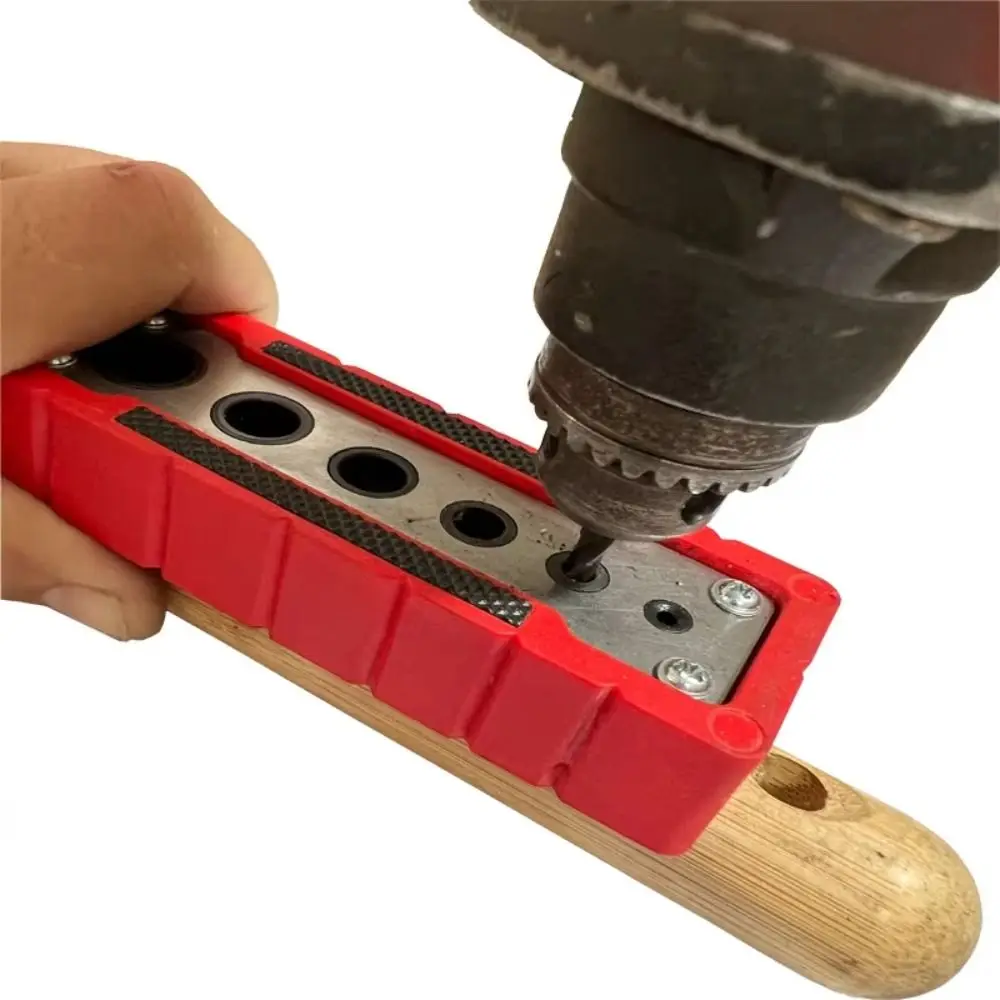 

6-Hole Portable Drilling Guide Clamp Locator Precise Dowel Hole Positioner Locator Center Guide Corrosion Resistance