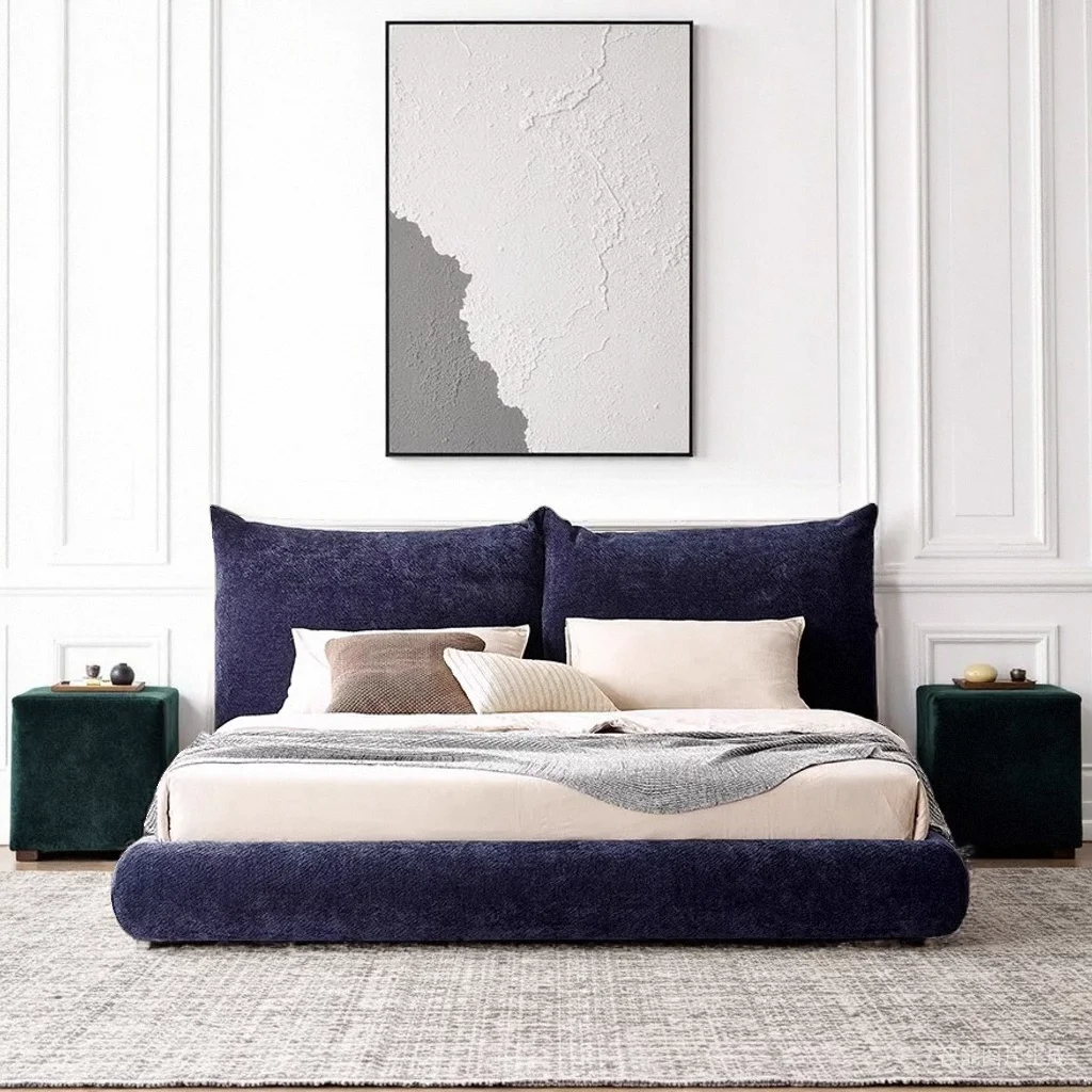 

Quality European Bed Cheap Confortable Soft Full Body Home Twin Bed Frame Light Luxury Design Cama De Casal Bedroom Furniture