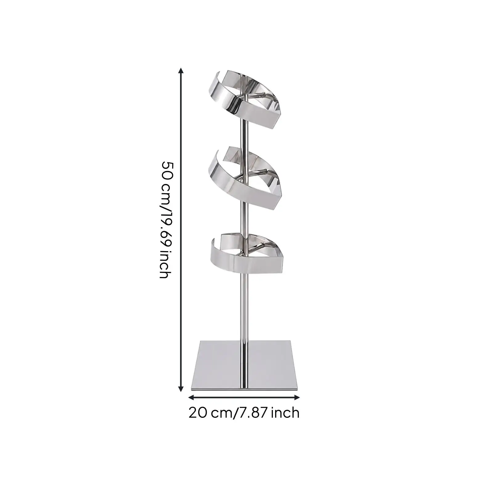 Retail Display Stand for Shirt Suit Store Stainless Steel Apparel Rack with Curved Mirror Collars Freestanding Merchandising