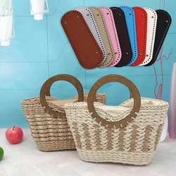 30*10cm Oval Bottom For Knitted Bag PU Leather Bag Accessories Handmade Bottom DIY Crochet Bag Bottom Solid Color Bag Part