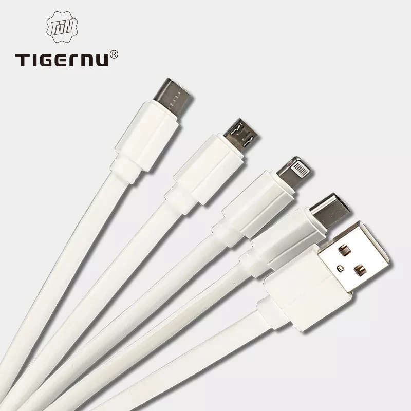 

Tigernu New 4.0A USB Cable 3 In 1 Quick Charge IOS/ Type-C/ Android Super Data Cable Faster Than Normal