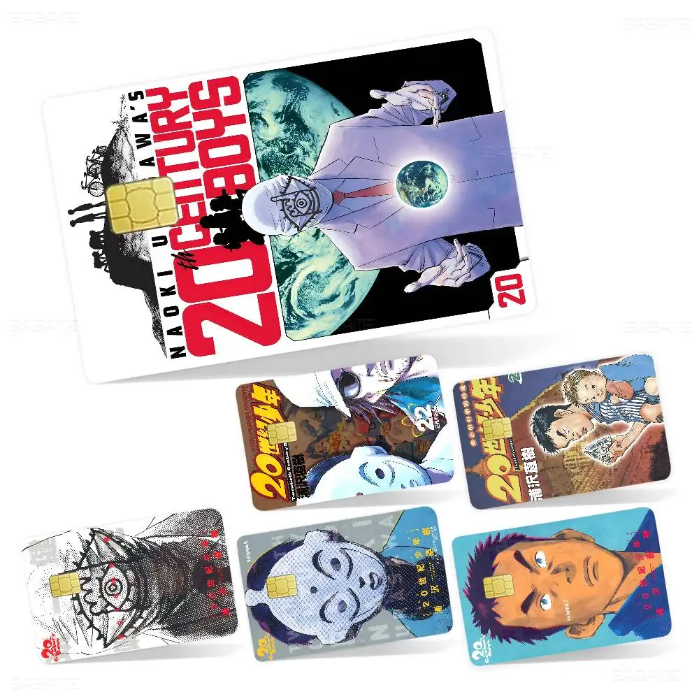 Popular 20th Century Boys anime Cartoon Credit Card Skin Stickers for Bank Card Bus Metro Card Sticker Waterproof Women Gift