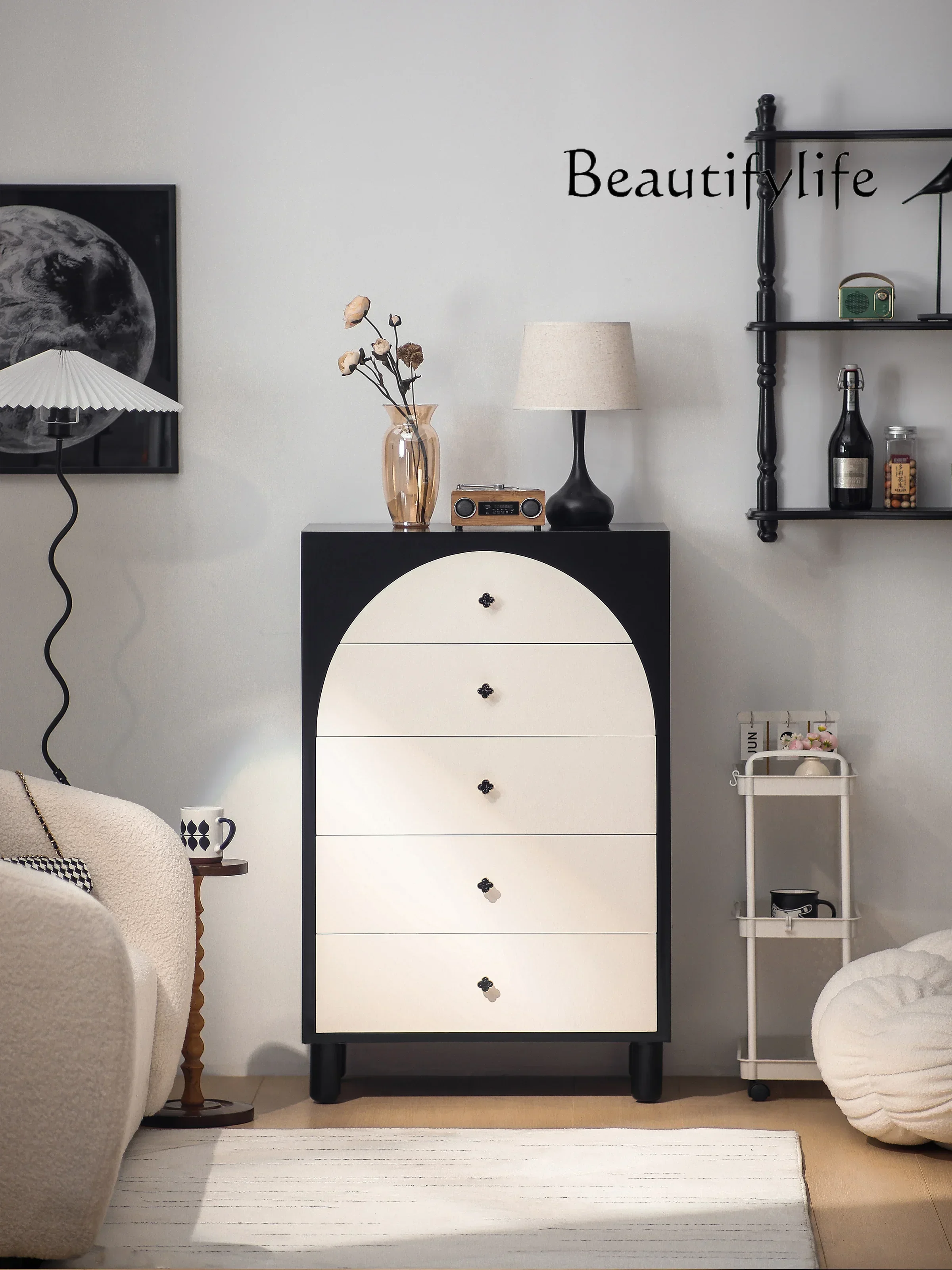 

home furniture all items Simple and modern solid wood chest of drawers, household entrance locker