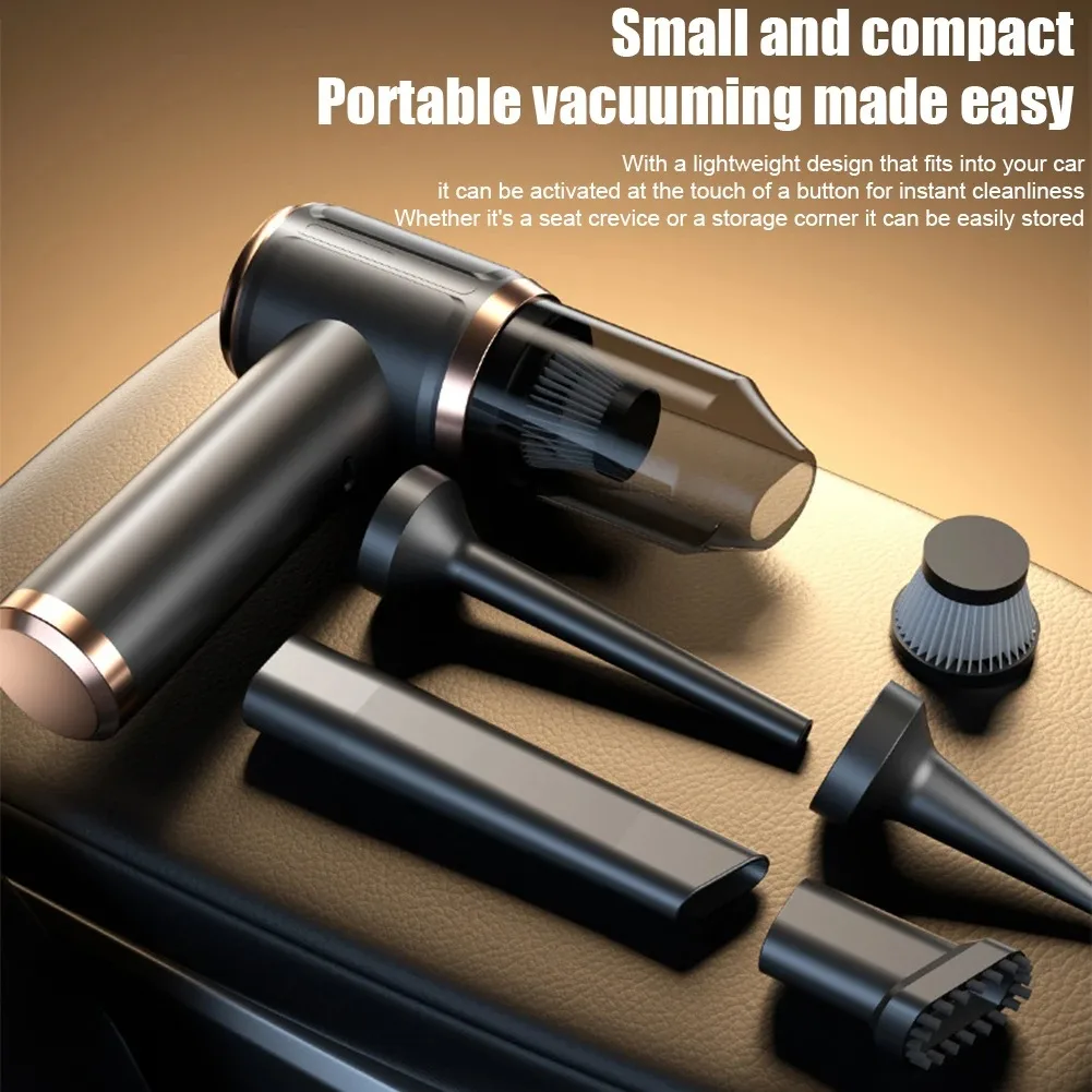 45000Pa 5 In 1 Car Vacuum Strong Suction Portable Handheld Wireless Cleaner Home Mini Vacuum Machine