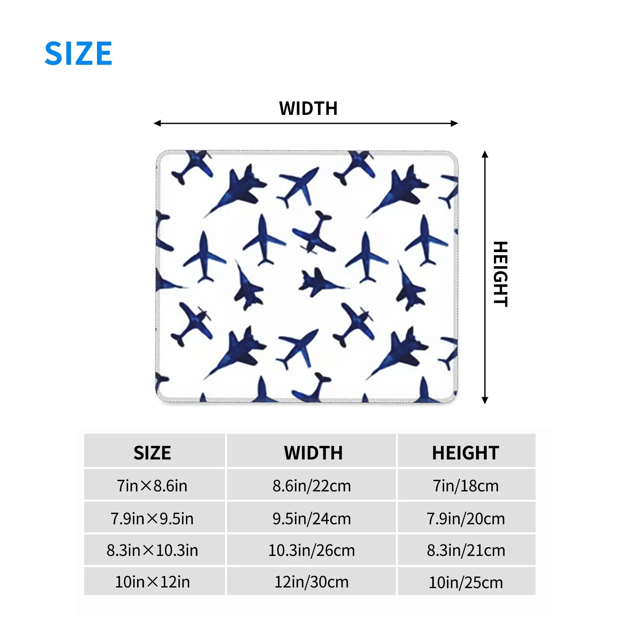 Random Airplanes Pattern Aviation Fighter Pilot Mouse Pad Computer Keyboard Mouse Mat Gamer PC Laptop Desk Mat Office Table Mats