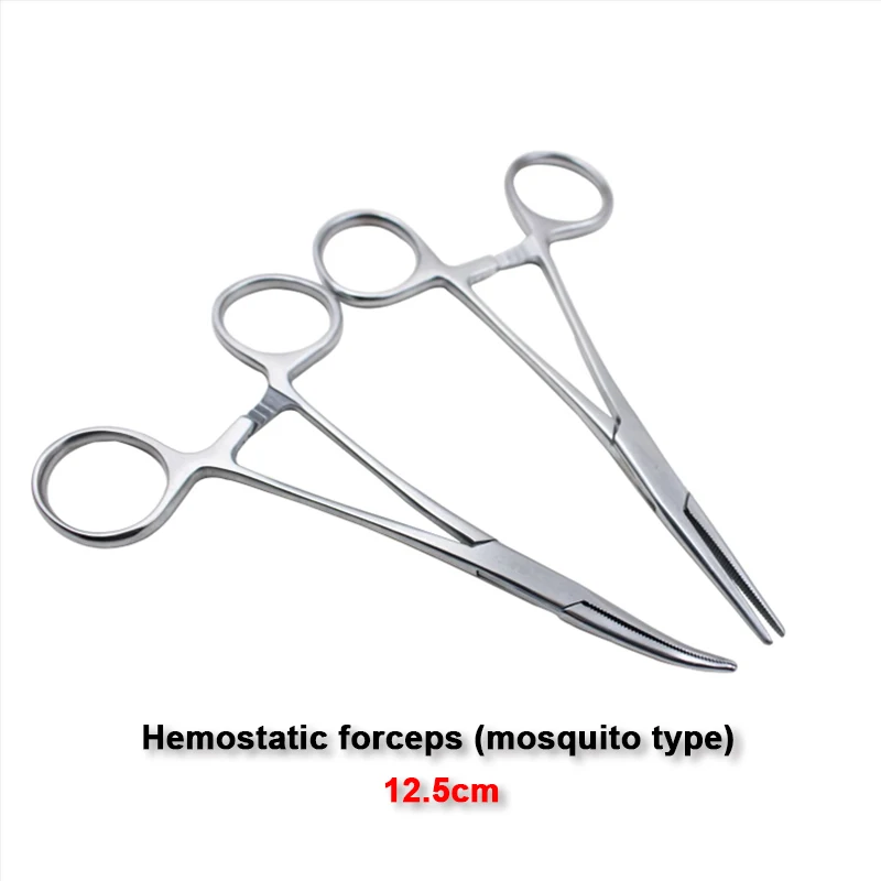 

Kang Qiao Hemostatic forceps (mosquito type) Straight head elbow surgical forceps Dental and oral instrument technician tools