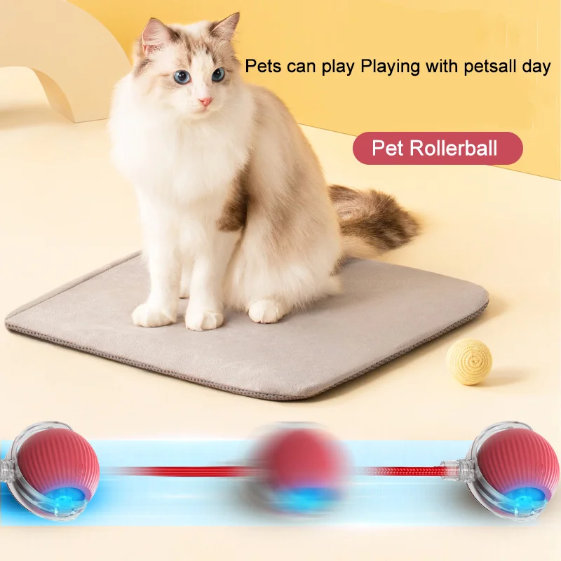 Interactive Cat Toys Ball Auto Electric Rolling Ball Toys for Cats/Kitty Pets Smart Automatic Teaser USB Rechargeable