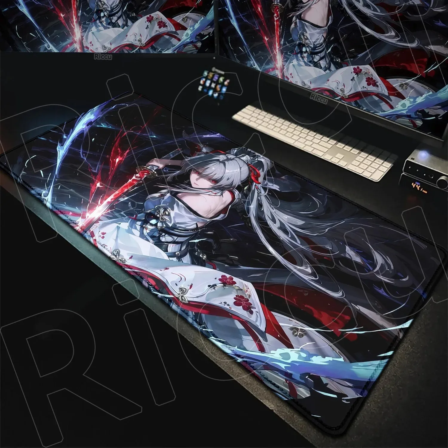 

Hiyuki Wuthering Waves Gaming Mousepad Computer offices keyboard Mouse Pad Anime Non-slip Rubber 400x900mm HD Printing Desk Mat
