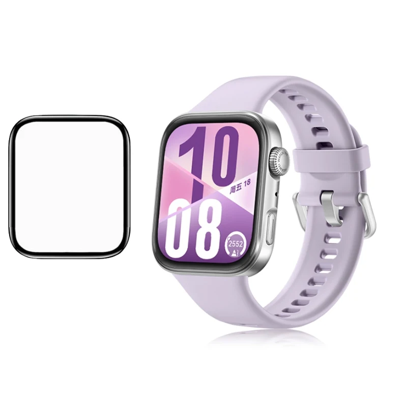 غطاء كامل للساعة الذكية بحافة ناعمة منحنية ثلاثية الأبعاد لساعة Huawei Watch Fit 4 Pro/Fit4 واقي شاشة ملحقات ذكية