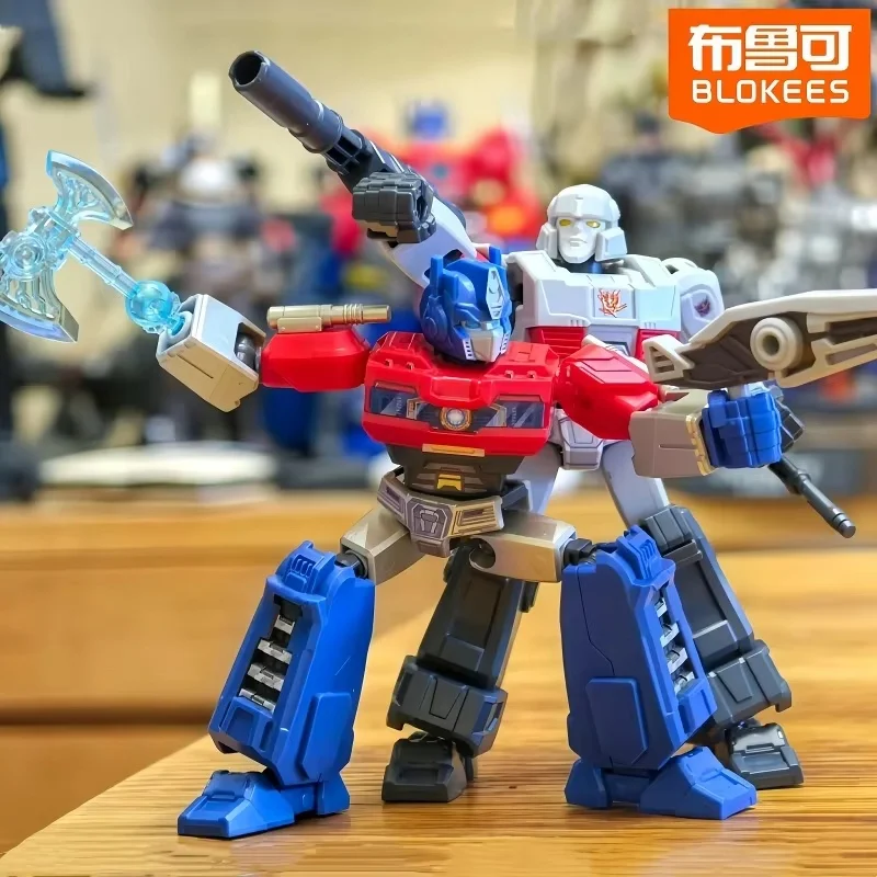 새로운 오리지널 Blokees 그룹 변압기 하나의 Optimus Prime Ironhide Hound 유압 잭 Sentinel Prime 조립 이동식 모델