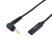 90 Degree DC 20V 4.0 1.7mm Male to USB 3.1 Type C USB-C Female jack Power Plug PD Emulator Trigger Charge Cable 10cm for Laptop