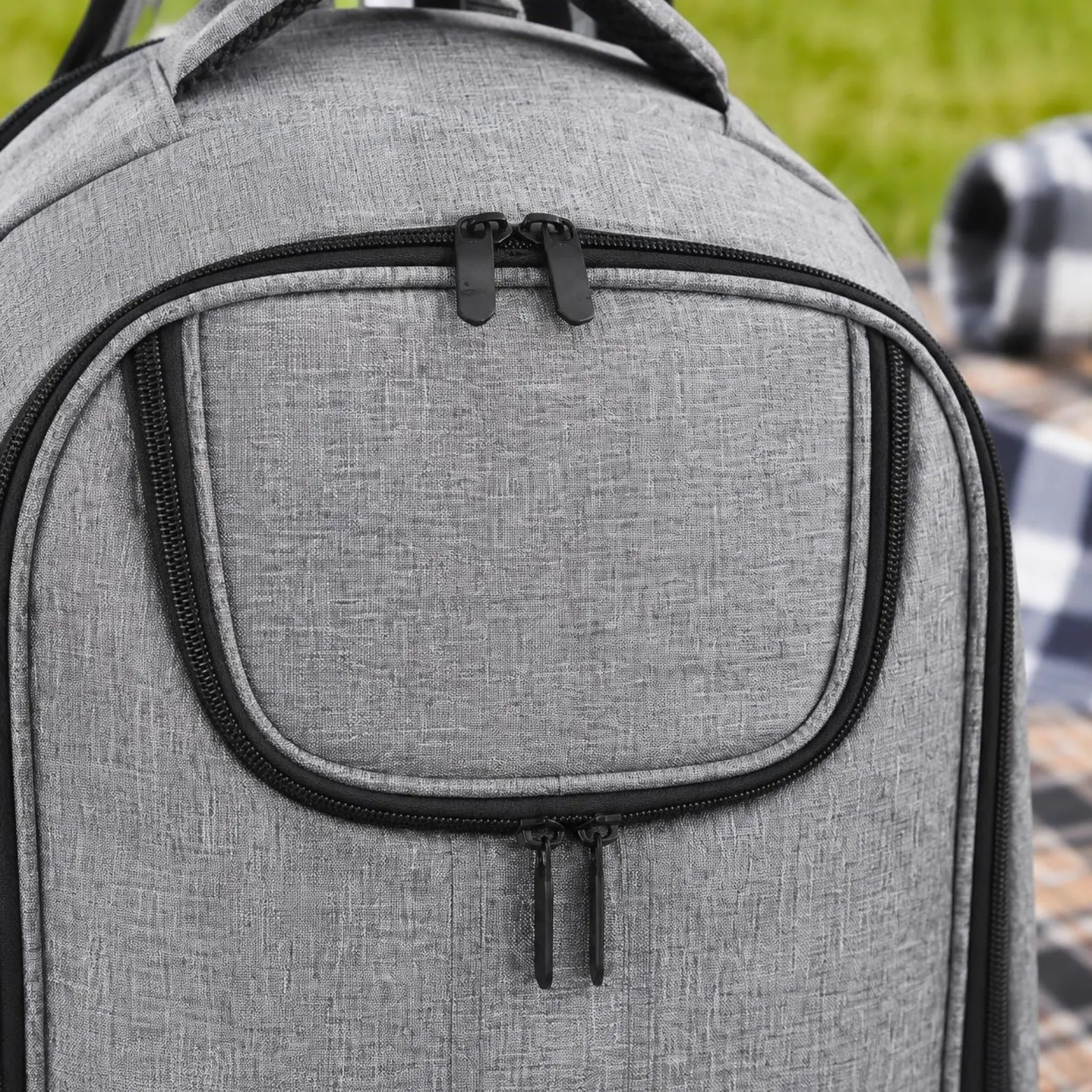 

4 Person Picnic Set Backpack Portable Picnic Backpack with Utensils Outdoor Gear Allall-Inclusive Organized Storage for Camping