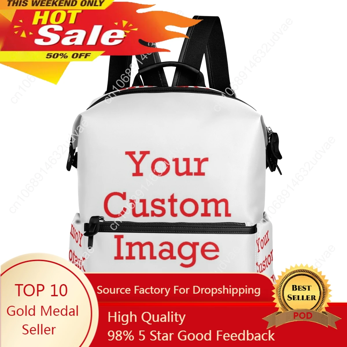 2022 New Custom Pattern Women Backpack Fashion Polyester Women Backpacks Print School Bag High Quality Large Capacity Backpack