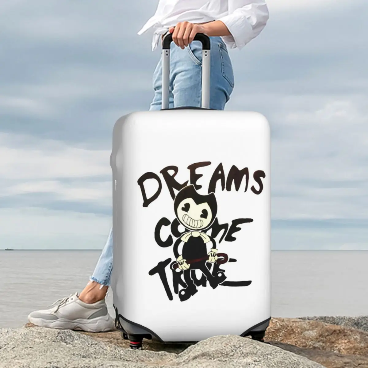 

AJh Kids Bendy Suitcase Cover Protection Elastic Trip Luggage Protector Covers for 18-32 Inch