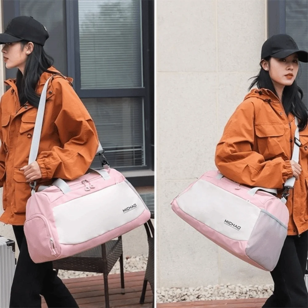 الرطب الجاف فصل السفر حقيبة القماش الخشن سعة كبيرة دائم حقيبة أمتعة السفر متعددة جيب مقاوم للماء اللياقة البدنية حقيبة يد الأعمال #3