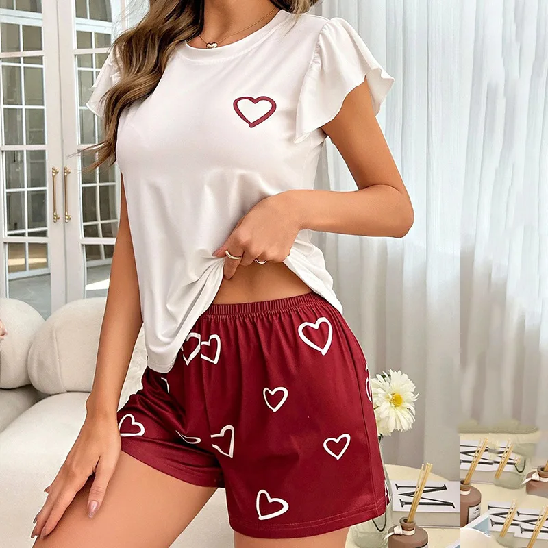 

Pajama Suit for Women Woman Pyjamas Set Sexy Women Summer Nightgown Set Women's Home Suit Shorts Pajamas Sleepwear Pants Ladies
