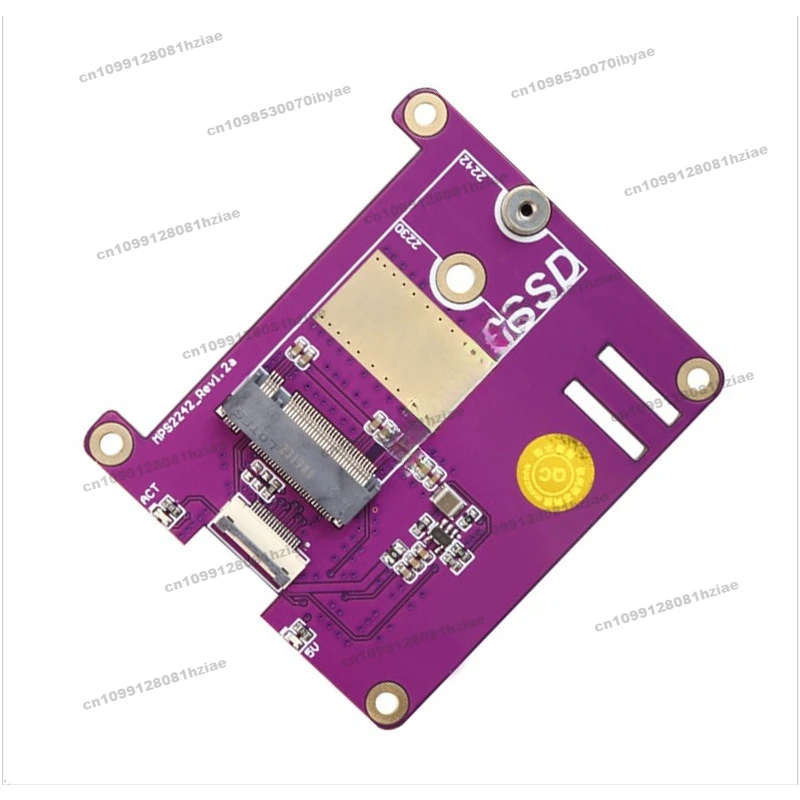 For Raspberry Pi 5 Expansion Board PCIE To M.2 NVME SSD Pi5 PCIe MPS2242-2230