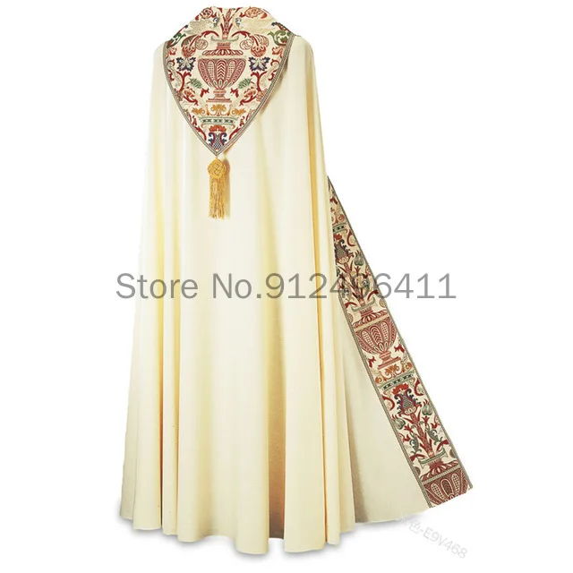 5XL Plus Size Men Muslim Halloween Dress Prayer Robe Gown Retro Medieval Priest Monk Missionary Cloak Cosplay Costume Cape Party