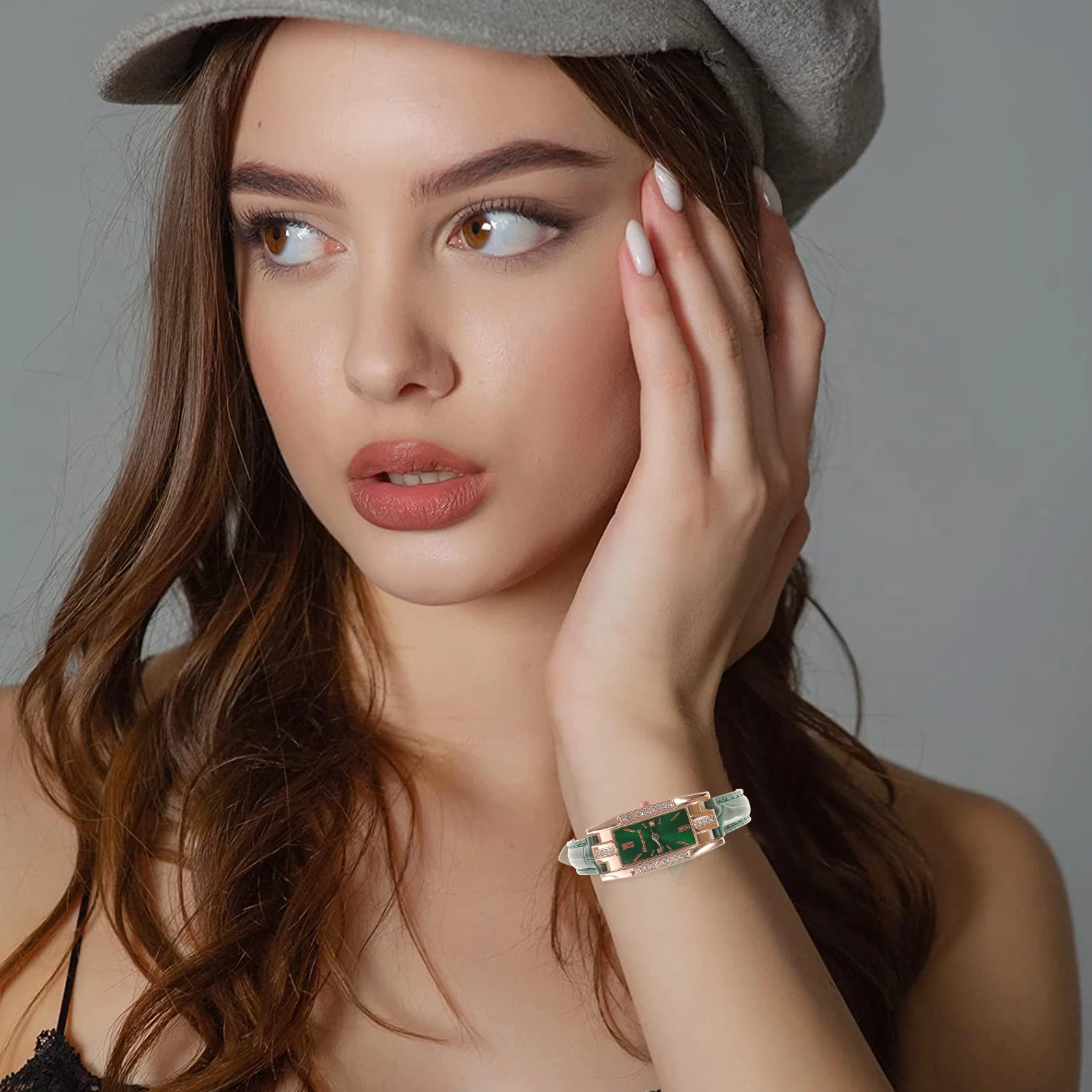 

Fashion Women Quartz Delicate Lady Wristband Watch Adjustable Strap Roman Numeral Decorative Gift Watch For Daily School