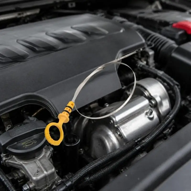 Engine Oil Measuring Rod 30777500 for C70 B5244S4 B5254T3 B5254T7, Dipstick with Metal Blade, Pull Handle, and Sealing Rings for