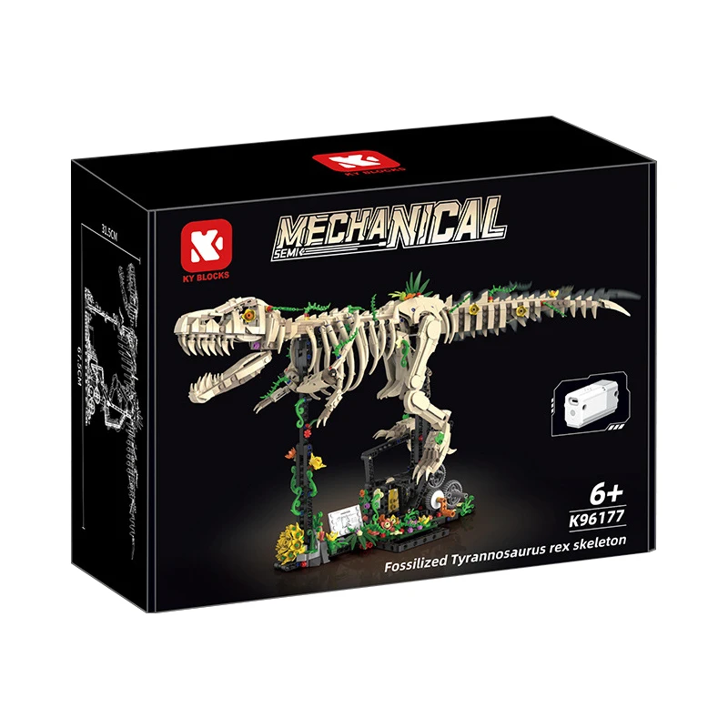 

IN STOCK 96177 MOC Idea Electric Petrified Tyrannosaurus Rex Building Blocks Bricks Model Toys for Boys Christmas Gift Sets