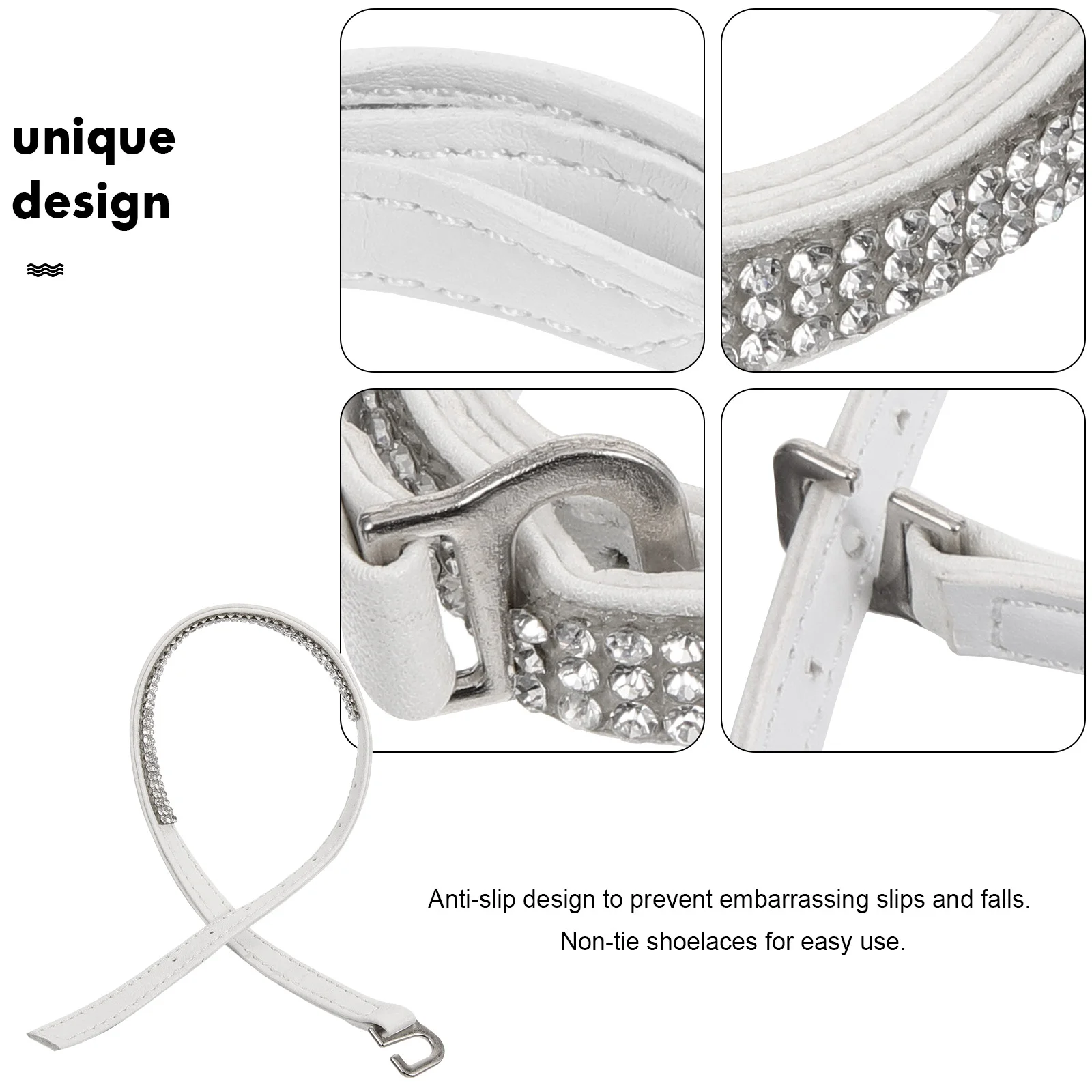 Anti-falling Tool Shoe Straps for Heels Laces Shoelaces Buckle Rhinestones Replaceable Replacement Ankle Women's