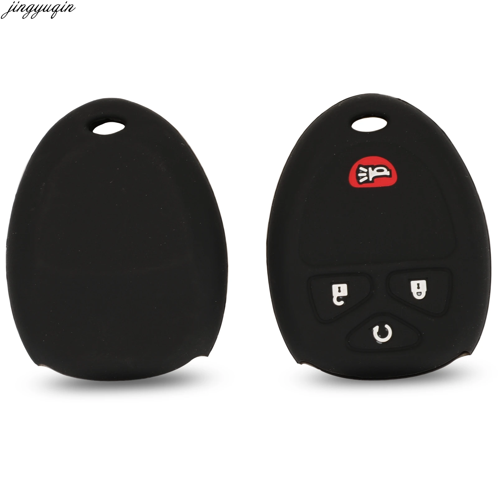 Jingyuqin Remote Car Key Case Silicone Cover For Chevrolet GMC Buick GL8 FirstLand Enclave Lacrosse Regal 3+1 Buttons