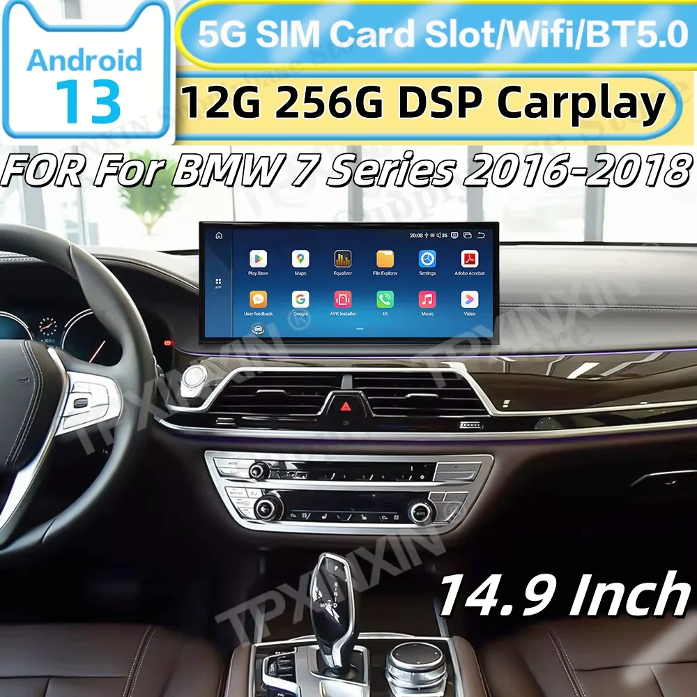 Car Accessories Radio For BMW 7 Series 2016-2018 Android Auto GPS Mirror Link Stereo Smart HD Screen Head Unit Offline Maps