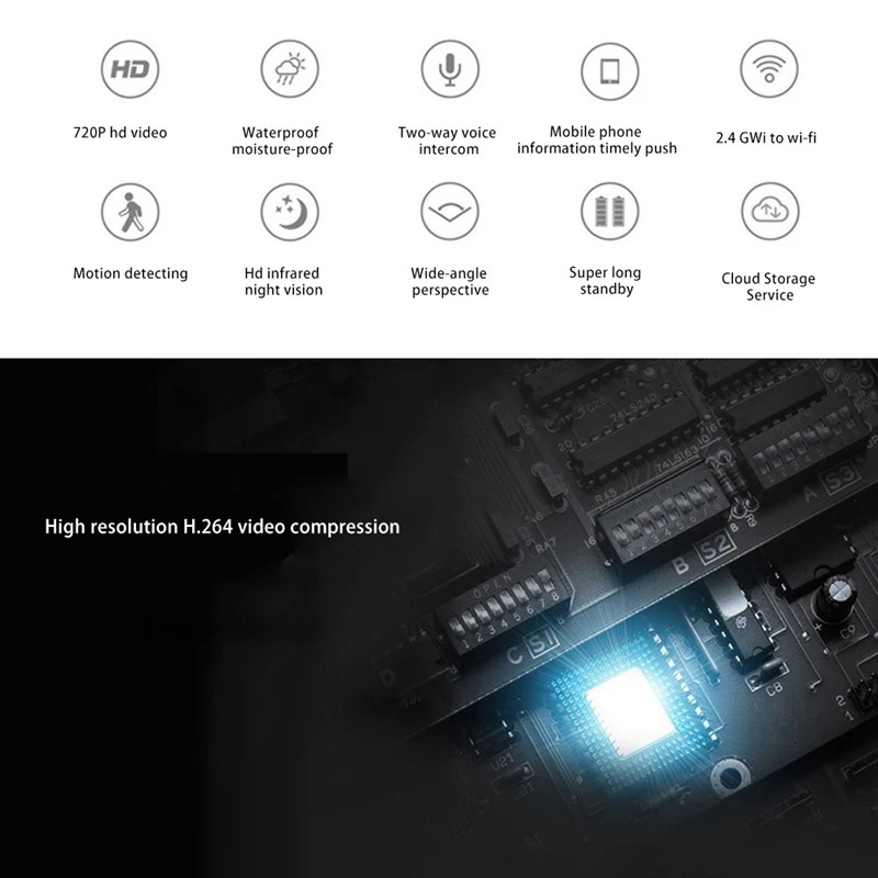 أفضل العروض اللاسلكية كاميرا فيديو بالجرس 1080P زاوية واسعة عدسة واي فاي الجرس ، الأشعة تحت الحمراء للرؤية الليلية ، IP65 مقاوم للماء
