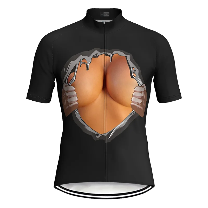 

Cycling Jersey Bra Tit Breast Bike XCO Short Sleeve Clothing for Men, MTB Gear, Breathable Race, Custom Pro Cup, Dirt Road Ride