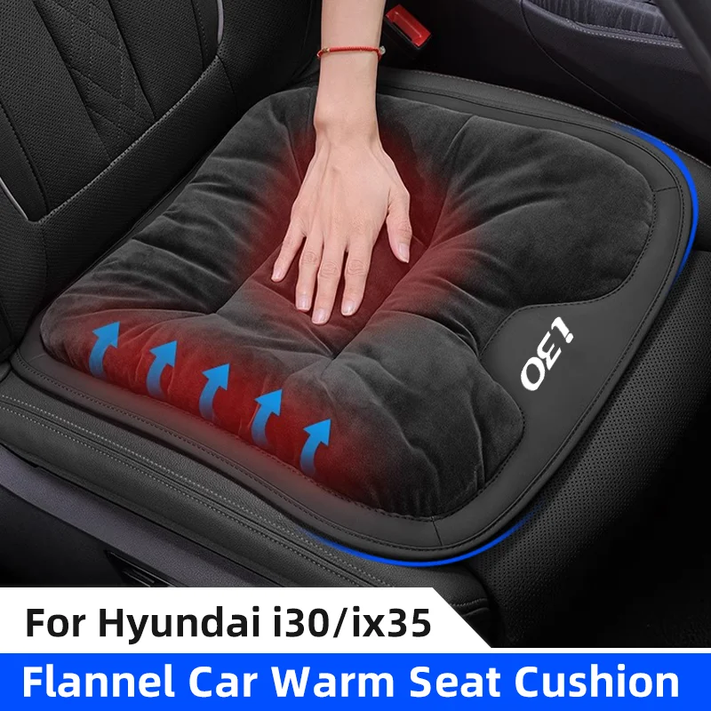 

3D Flannel Car Seat Cover For Hyundai ix35 i30 Winter Warm Plush Car Seat Cushion Anti Slip Auto Front Chair Seat Protector Pad