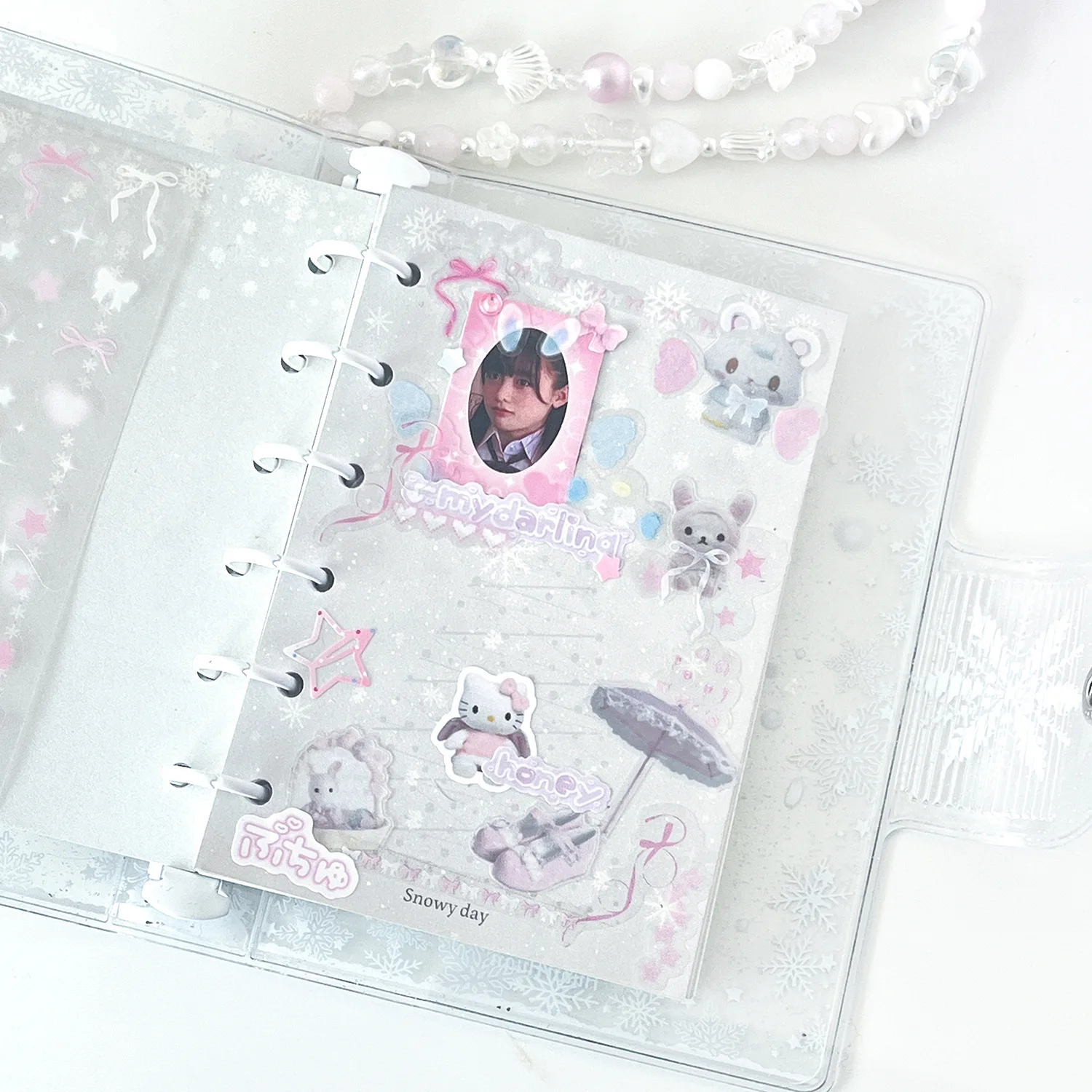 1 Pc Cute Cartoon Rabbit Ear PET Tape Korea Style Graffiti Decoration Kpop Idol Photo Deco Toploader DIY Scrapbooking Sticker