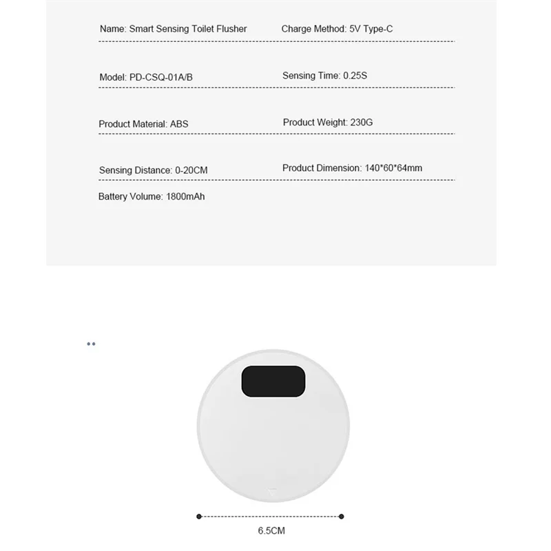 Botón de descarga automático para inodoro + transmisor inalámbrico, Sensor inteligente para inodoro, Sensor recargable