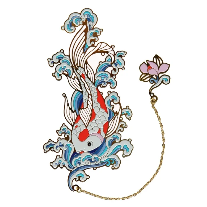 

*Exquisite Koi Hollow Metal Bookmark Classical Chinese Style Creative Birthday Gift Student Souvenir Cultural and Creative