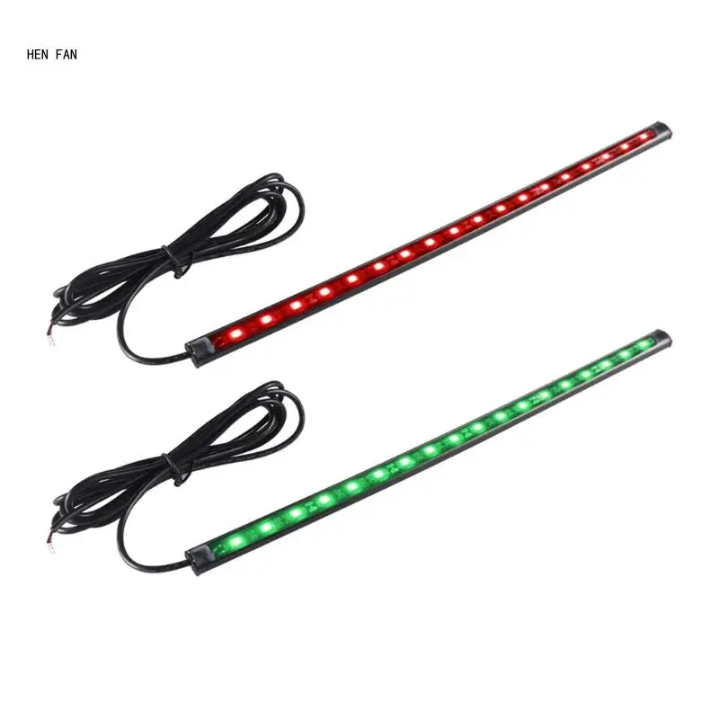 Marine Navigation Lights Waterproof Green and Red LED Lights Navigation Lights LED Strip Lights Boat Light Bow Side Port M89D