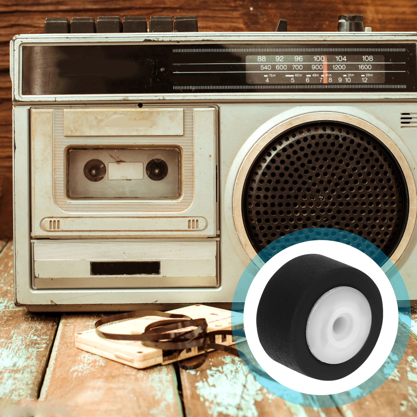 6Pcs Pinch Roller Plastic Pressing Wheel 13Mm for Radio Tape Recorder Audio Cassette Machine Repair Replacement