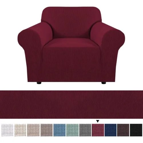 Bogda Honey comb Pattern Stretch Lastıklı Flexible Seat Sofa Case 3 Personality Burgundy