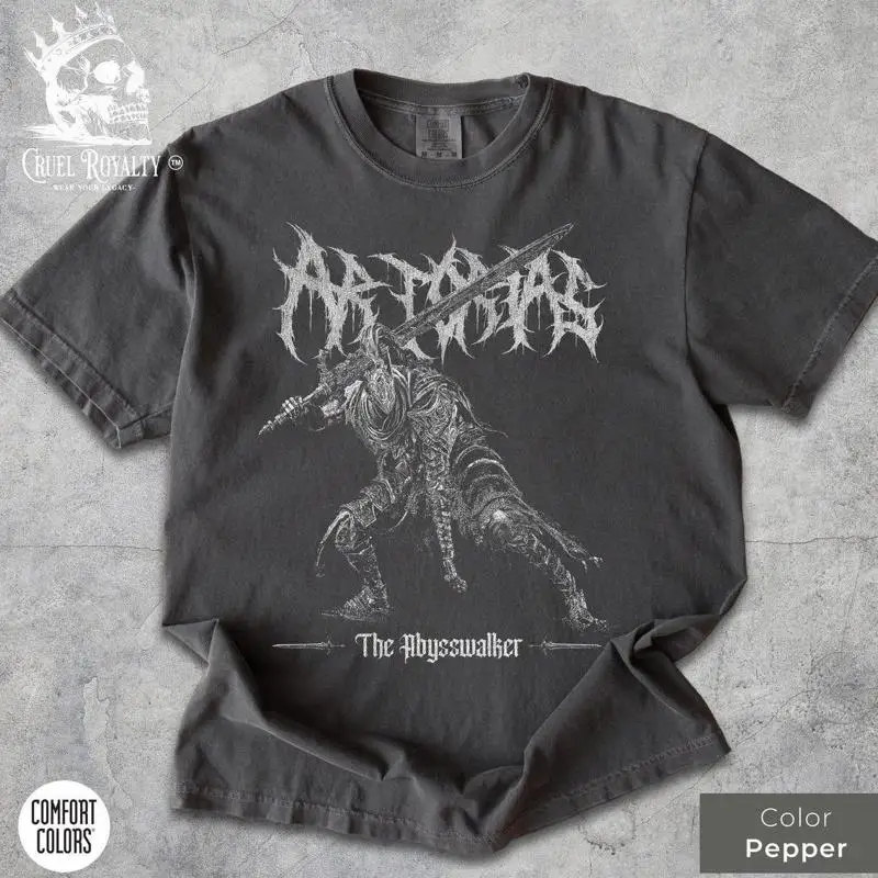 Artorias The Abysswalker T Shirt Vintage Dark Souls Retro Wolf Knight