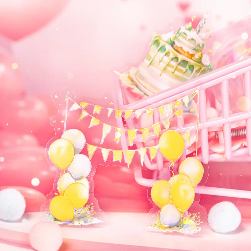 10 Pcs/pack Wishing Balloon Series Decorative Sticker Romantic Collage Scrapbooking Label Diary Album Journal Planner