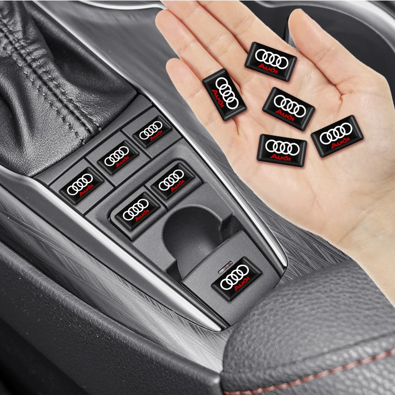 10 قطعة ملصقات الايبوكسي ديكور السيارات الداخلي ملصق مائي لأودي A3 A4 B5 B6 A3 8P 8V 8L A5 A6 C6 C5 A1 A7 A8 Q2 Q3 TT RS3 RS4