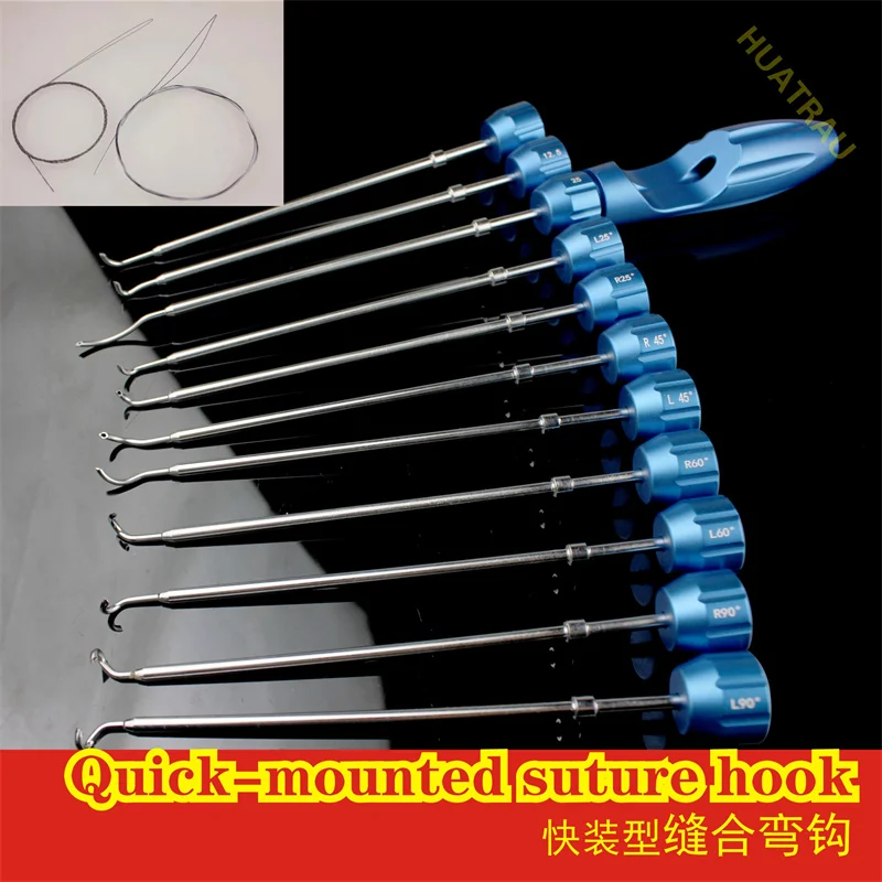 Orthopedic Shoulder Arthroscopy Quick-Release Suture Hook Sports Medicine Shoulder Arthroscopy Over-the-Wire Titanium-Nickel Sut