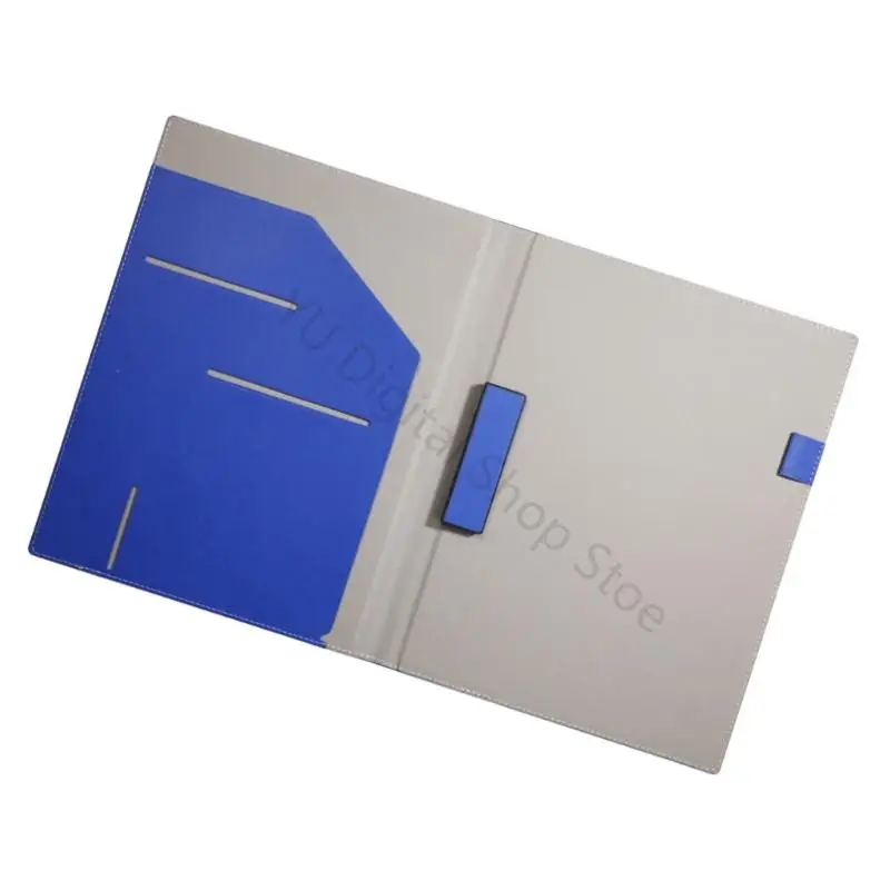 96BA PU-Leder-Konferenzmappe, Datei-Organizer mit mehreren Taschen für Firmenmeetings und akademische Präsentationen – Detail 4