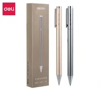 Deli Nusign Metal Sign Pen Rotating Gel Pen Smooth Writing 0.5mm Black ink Fine Point Durable for Business Office School