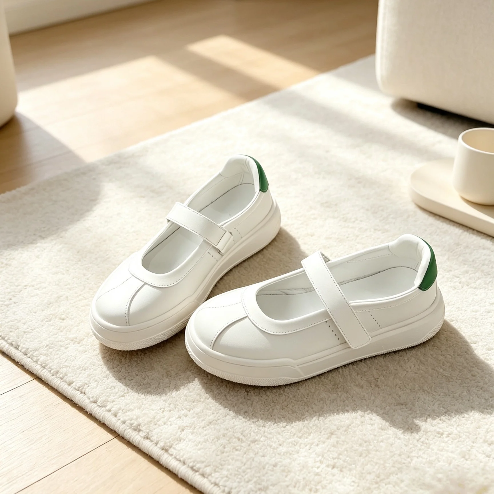 Brand Special Offer: Ballet Style Sneakers, Single Buckle Velcro Platform Low-Top Mary Jane Shoes, Perfect Gift Choice.