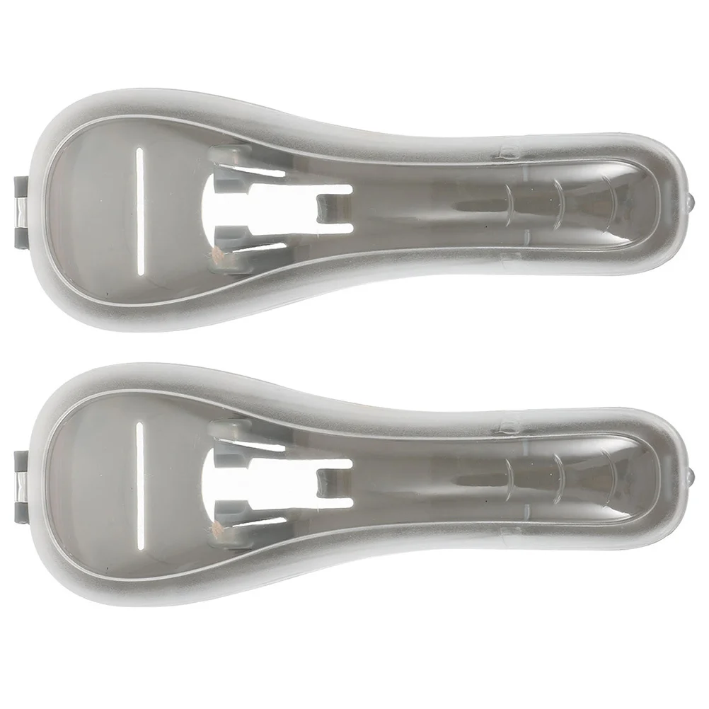 

2 pcs Case Portable Travel Razor Storage Case Safety Manual Razor Protector Lightweight Durable Plastic Holder For Home Outdoor