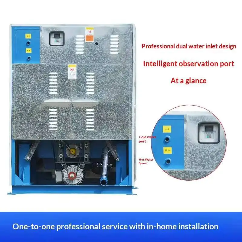 Fully Automatic Industrial Stainless Steel Washer-Dryer 220V Large Commercial Washing Machine Hotel Laundry Equipment 25Kg