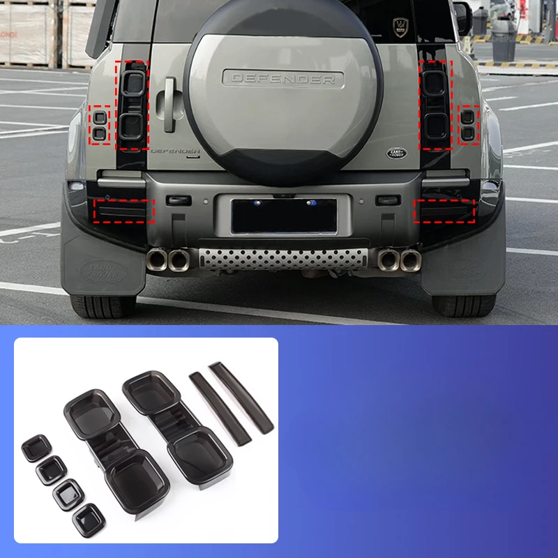 For Land rover Defender 2020-2024 Taillight cover smoked black taillight housing 90/110 car modified accessories