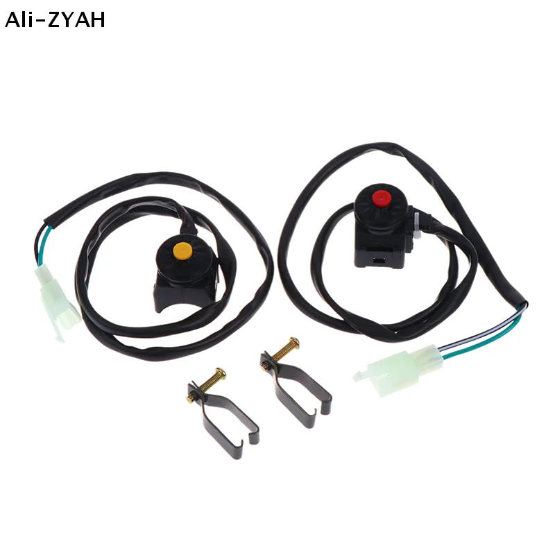 

【ZYA】Motorcycle Switch Red Push Button Horn Starter Control Switch Dirt Bike ATV UTV Dual Sport For 22mm Handlebar Mounted Bars