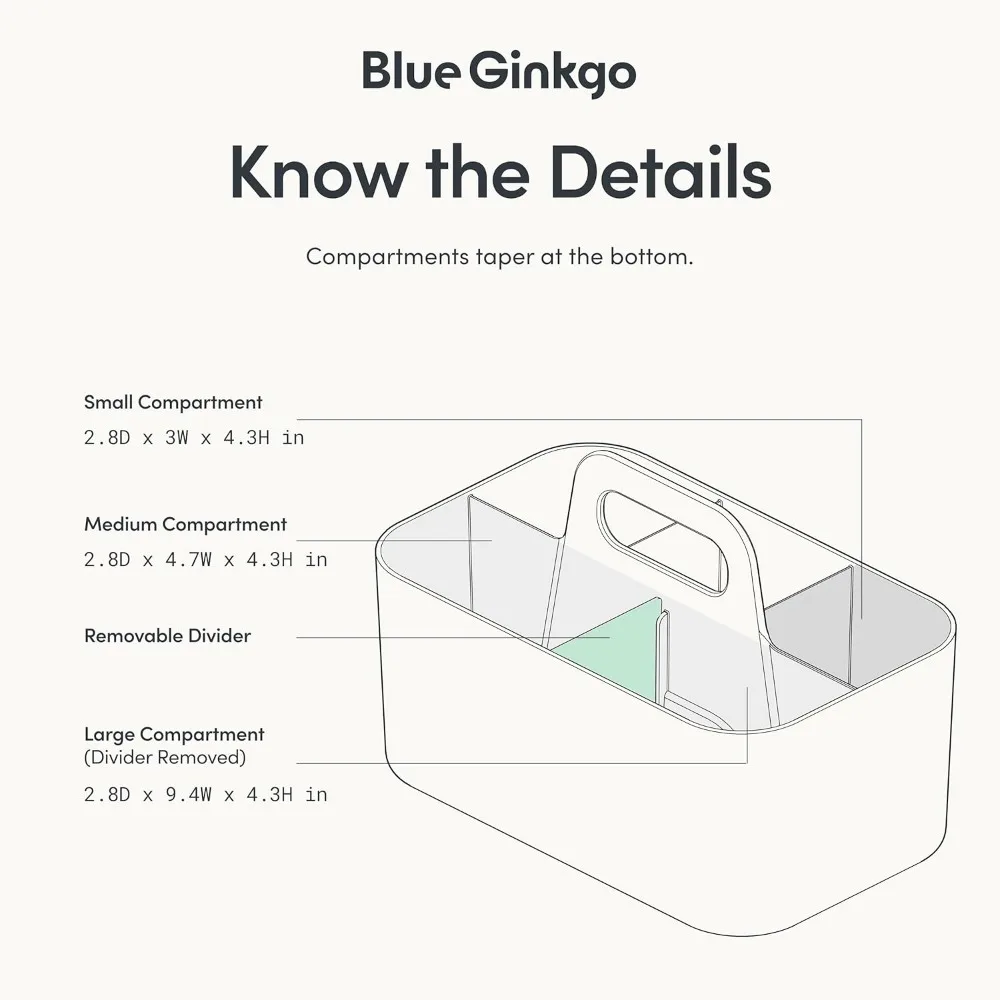 積み重ね可能なオーガナイザー キャディ – 韓国製のバスルーム、オフィス、工芸品、または学用品用のポータブル トート (長方形、黄色)