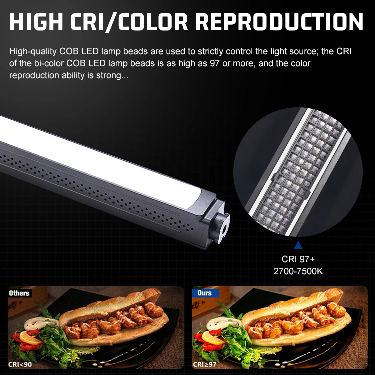 Portable product 3000-6500k 360 rgb handheld led tube video light wand stick